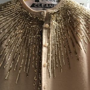 Vintage Sweater with Gold Sequence. 38